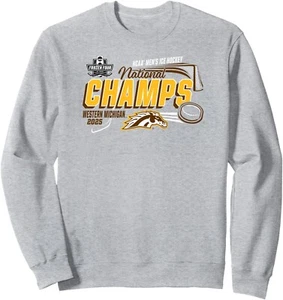 Western Michigan Broncos National Champs 2025 Men's Hockey Sweatshirt - Picture 1 of 2