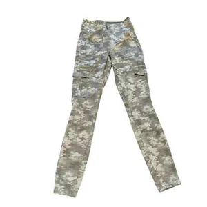 SPANX Stretch Twill Ankle Cargo Utility Skinny Pants Stone Wash Camo Small NWOT - Picture 1 of 6