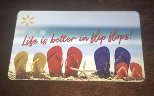 WALMART LIFE IS BETTER IN FLIP FLOPS GIFT CARD US NO VALUE NEW - Picture 1 of 1