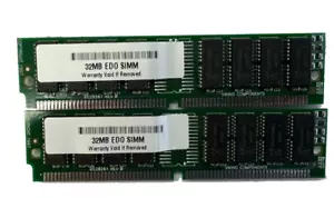 64MB (2X32MB) 72 PIN SIMM NON PARITY EDO 60ns 5v Low Density PC MEMORY RAM - Picture 1 of 1