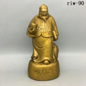 8.6" old  Chinese  the Ming dynasty  bronze ware  the elderly  statue  Ornaments - Picture 1 of 9