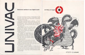 Sperry Univac Electronic Warfare Digital World Fire Dragon Print Ad 1974 - Picture 1 of 7