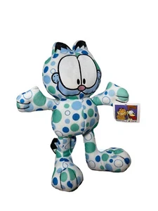 Garfield Polka Dots Plüsch blau grün weiß Garfield Odie 12 Zoll Neu Toy Factory - Bild 1 von 12