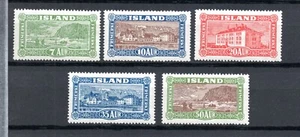 Islandia 1925 Set Sellos Definitivos (Michel 114/18) Bonito MLH - Imagen 1 de 2