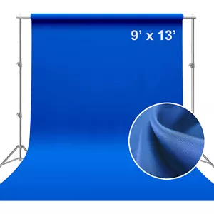9 x 13 Ft Blue Polyester Backdrop Photo Studio Photography Background Brand New - Picture 1 of 6