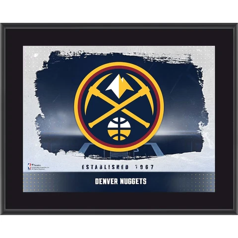 Denver Nuggets Framed 10.5" x 13" Sublimated Horizontal Team Logo Plaque Cover