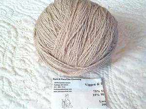 Rach Alpaca Farm Viggen Bramble Suri Alpaca Merino Yarn Soft Tan Already Wound - Picture 1 of 6