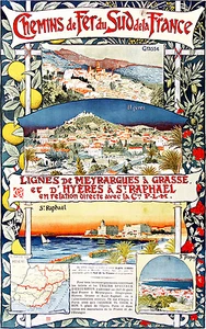 Affiche chemins de fer Sud de la France - Meyrargues - Foto 1 di 1