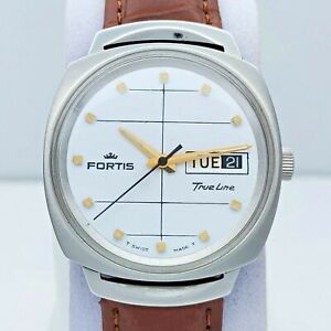 FORTIS TRUELINE Automatic Cal.AS1831 1716-16 Day / Date Man Steel Vintage