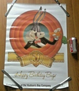 Póster promocional del 50 aniversario de Bugs Bunny RARO - Imagen 1 de 1