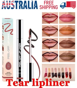 Peel off Lip Stain, Long-Lasting Tattoo Lip Liner Stain, Waterproof, Non-St - Picture 1 of 20