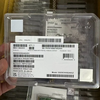 Intel D3 S4520 240GB SSD M.2 2280 Internal Solid State Drive SSDSCKKB240GZ01 - Image 1 of 2