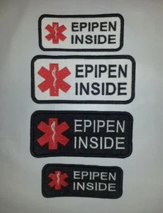 Nice Quality Sew - On or hook backed patch -  U-pick Size/Color - EPIPEN INSIDE - Picture 1 of 3