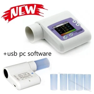 SP10 Handheld Spirometer Digital Lung Volume Meter USB PC Software, Mouthpieces - Picture 1 of 8