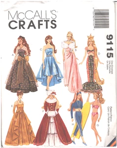 McCalls Crafts Muster Mode Barbie Puppe Kleidung Kleid Mantel Badeanzug 9115 - Bild 1 von 2