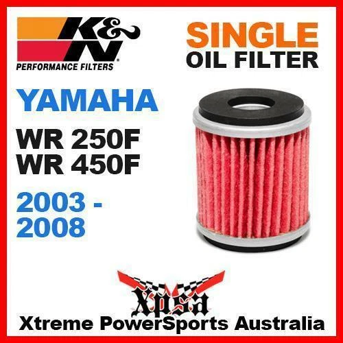 K&N OIL FILTER YAMAHA WR WRF 250F WR250F WR450F 450F 2003-2008 KN 141 MX ENDURO - Image 1 of 1