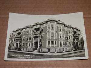 MANCHESTER NH - 1926-1940'S ERA REAL PHOTO POSTCARD - RPPC - ALLYSON APARTMENTS - Picture 1 of 2