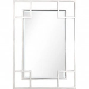 42" Silver Metal Framed Accent Mirror - Picture 1 of 9