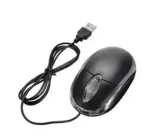 MINI MOUSE OTTICO CON FILO CABLATO LUCE LED PORTATILE USB PER PC NOTEBOOK - Foto 1 di 2