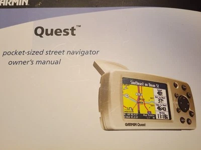 Garmin Quest Pocket Sized Street Navigator Handheld GPS Home & Vehicle Mount - Image 1 of 4