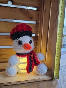 Gehäkelter Schneemann #3 Mit LED *Unikat Mit Liebe* - Bild 1 von 3