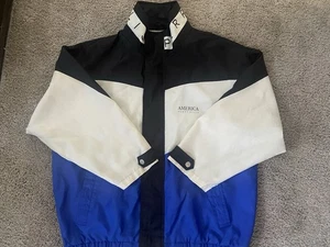 Vintage 90’s Men’s America Perry Ellis Full Zip Windbreaker Jacket Size Medium - Picture 1 of 4