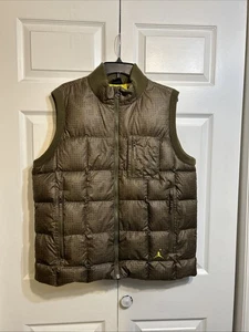 Nike Air Jordan Puffer Vest Olive Green w/Dots Size L Large Full Zip Pockets Men - Bild 1 von 13