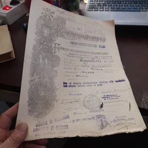 unlimited leave sheet military district milan 1927 FEL8 - Picture 1 of 3