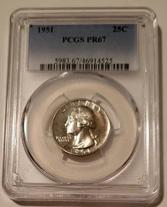 1951 Washington Quarter Proof PR67 PCGS obv Toning Low Mintage - Picture 1 of 2