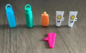 Lote de Accesorios Barbie Playa Piscina - Protector Solar - Loción - Botellas de Agua - Imagen 1 de 1