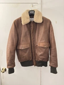 Schott Shearling Leather Jacket - Picture 1 of 5