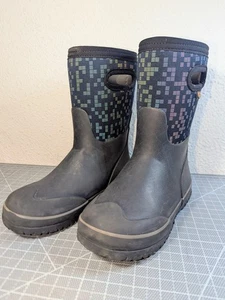 BOGS Stiefel - Größe 2 Jugend - wasserdicht Regen Schnee BLk Multi Grasp Amazed - Bild 1 von 9