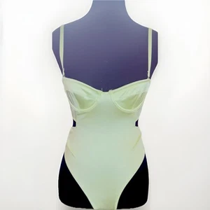 OUT FROM UNDER URBAN OUTFITTER Cut Out SATIN BODYSUIT THONG PANTY XS TP - Picture 1 of 6