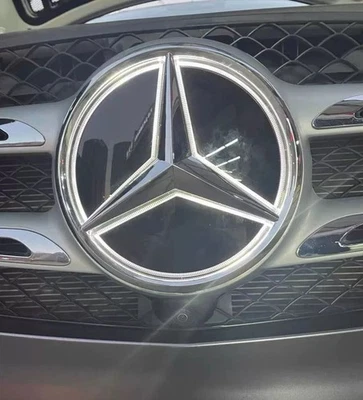 Illuminated Chrome Grill Star Emblem Fit For 2019-21 Mercedes-Benz W205 C300 C63 Foto 1 de 4