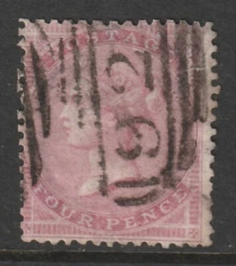 1855/7 QUEEN VICTORIA 4d ROSE CARMINE SG66 NICE USED - Bild 1 von 2