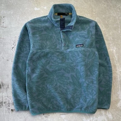Vintage 1994 Patagonia Tropical Sea Green Synchilla Snap-T Fleece Jacket XS USA - Image 1 of 4