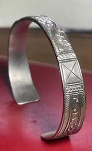 Bracelet Manchette En Argent Afrique Ethnique Touareg - Imagen 1 de 8