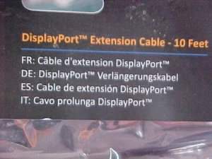 10ft DisplayPort Extension Cable Cablematters.com NEW! Plus Bonus Cables all NEW - Picture 1 of 10