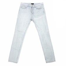 IRO Men's Slim Tapered Jeans Size 34 34X32 Blue Button Fly Made in Italy