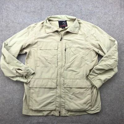 Chaqueta Aigle Hombres Grande Beige Actimum Cremallera Completa Cortavientos Exterior Senderismo Concha * Foto 1 de 4