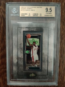 LEBRON JAMES 2003-04 Topps RC Rookie Matrix Minis Frames SP BGS 9.5 QUAD TRU GEM
