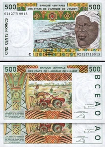 W.A.S, West African States, Burkina Faso 500 Francs 2002,UNC, 2 Pcs PAIR,P-310Cm - Picture 1 of 4