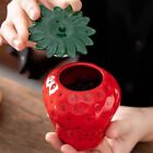 Strawberry Shaped Ceramic Tea Caddies Creative Coffee Storage  home Ornaments