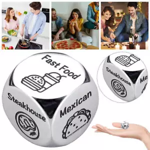 Funny Decision Dice Couple Lovers Date Night Games Party Toy Food Movie Decision - Picture 1 of 8