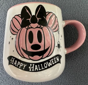 NEW Disney Dual-Sided Pink Minnie Mouse Happy Halloween Mug - Zrike Brands 2024 - Picture 1 of 4
