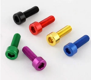 2 Pcs Bicycle Water Bottle Cage Bolts Bike Holder Screws Hex-Headed M5*15mm New - Picture 1 of 11