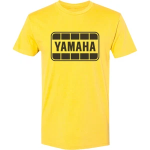 Licensed Yamaha Retro Mens Short Sleeve T-Shirt Yellow/Black - Picture 1 of 1