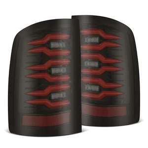 AlphaRex Luxx Black Red Full LED Tail Lights For 07-13 GMC Sierra 1500 2500HD - Foto 1 di 12