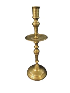 Antique Rare 18th Century Ottoman Turkish Turned Brass Candlestick - 4lbs, 15" - Picture 1 of 3