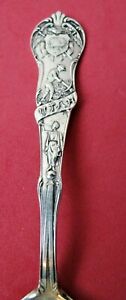 Miner with Pick Axe State of UTAH Sterling Silver Souvenir Spoon 5 3/4"